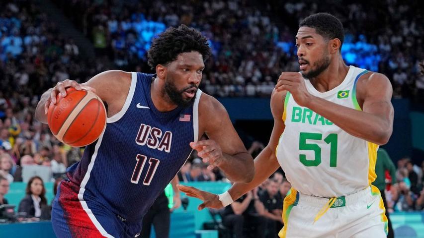 Embiid Scores Lots of Points, USA Wins Big!