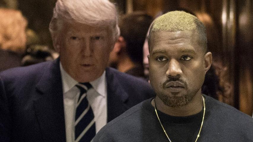 Kanye West Spotted at Trump Rally in Beverly Hills