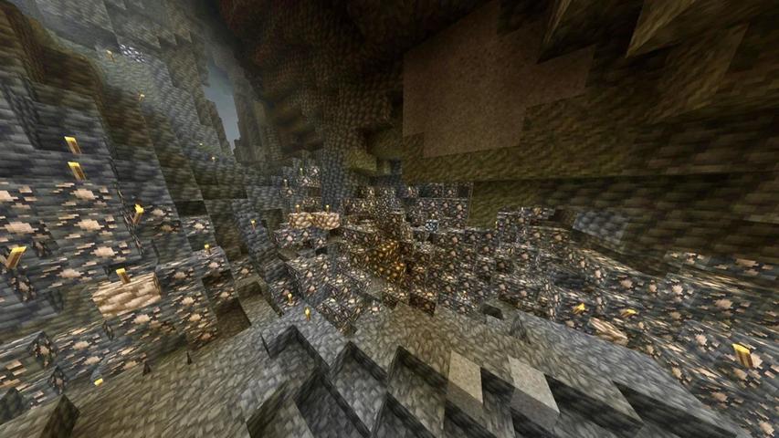 Wow! A Giant Mine in Minecraft!