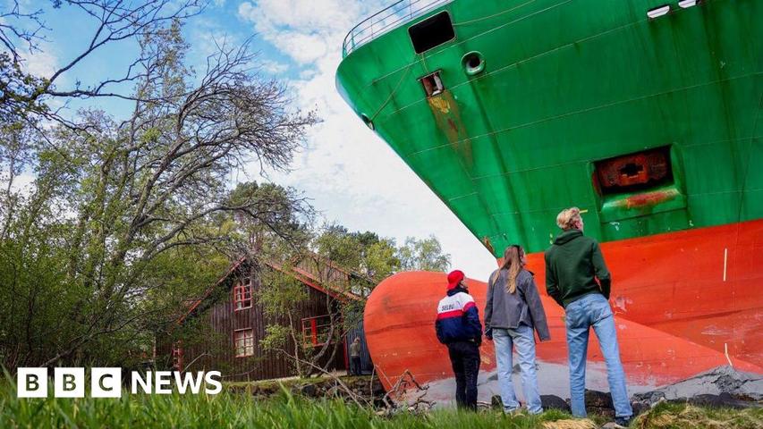 Norwegian Man's Unexpected Morning Guest: A Huge Ship!