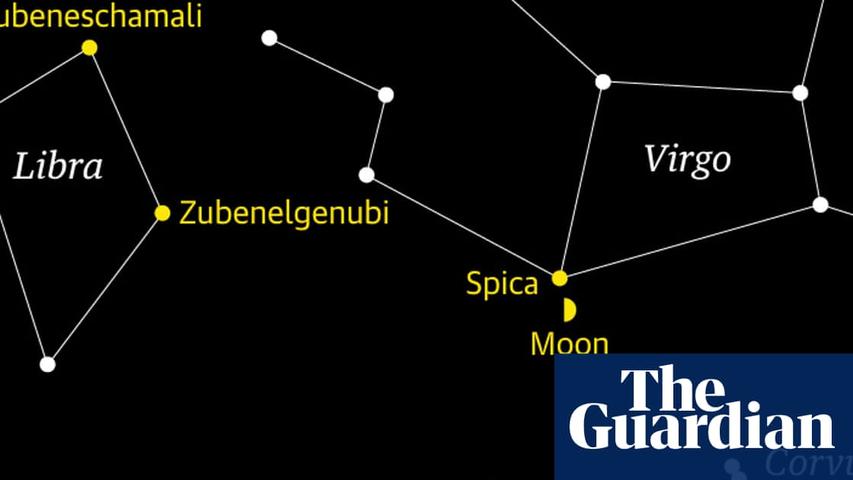 Celestial Show: Spica and the Moon