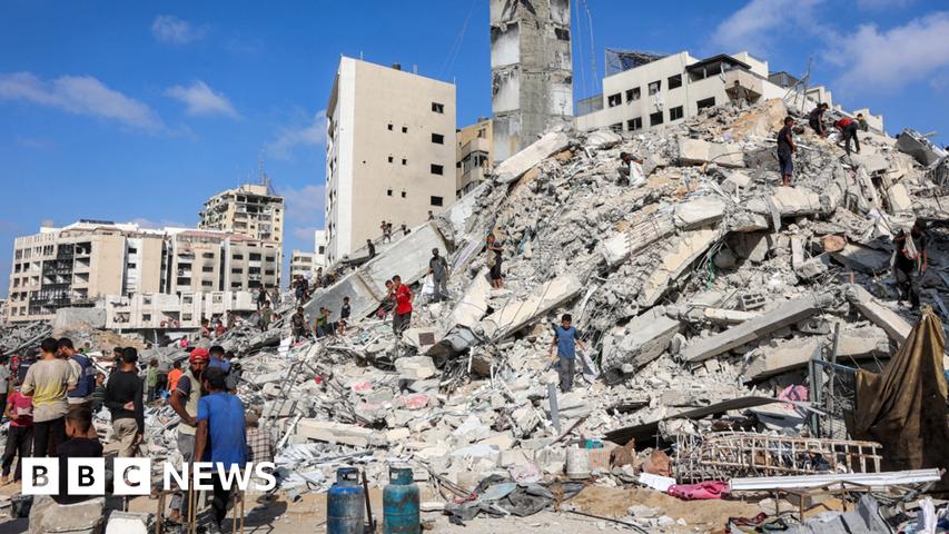 Gaza Under Attack: High-Rise Buildings Destroyed
