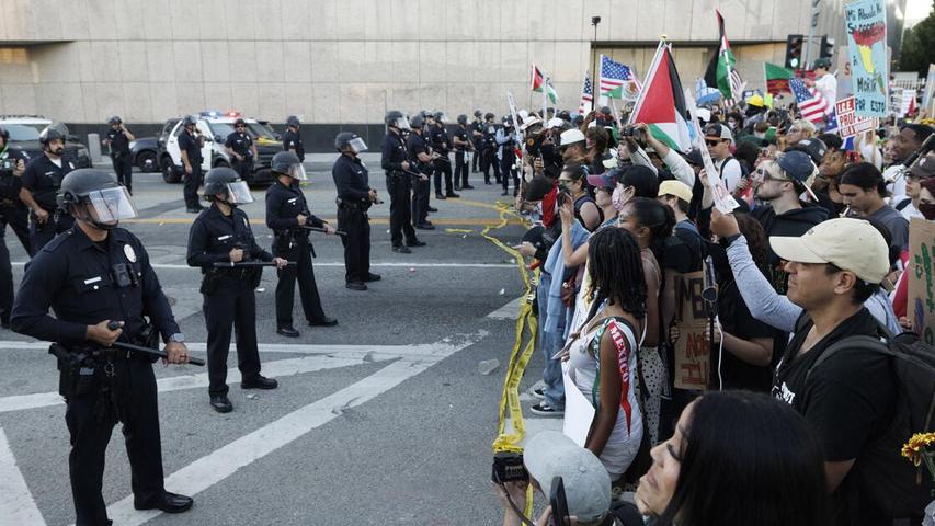 Downtown L.A. Protest Erupts, Police Use Force to Disperse