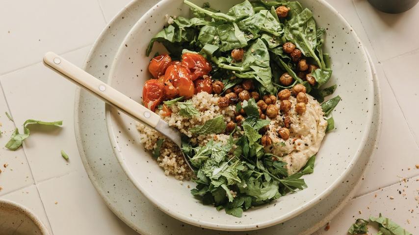 Savory Mediterranean Quinoa Breakfast Bowl