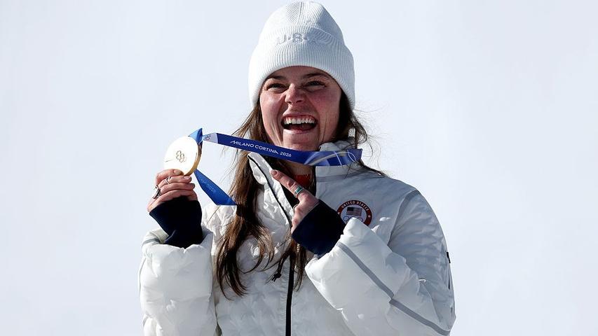 Breezy Johnson Wins a Shiny Gold Medal!