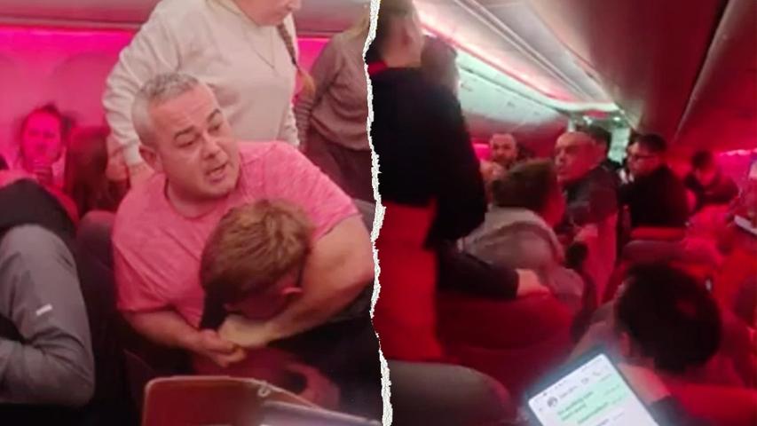 Airplane Fight Makes Plane Change Course